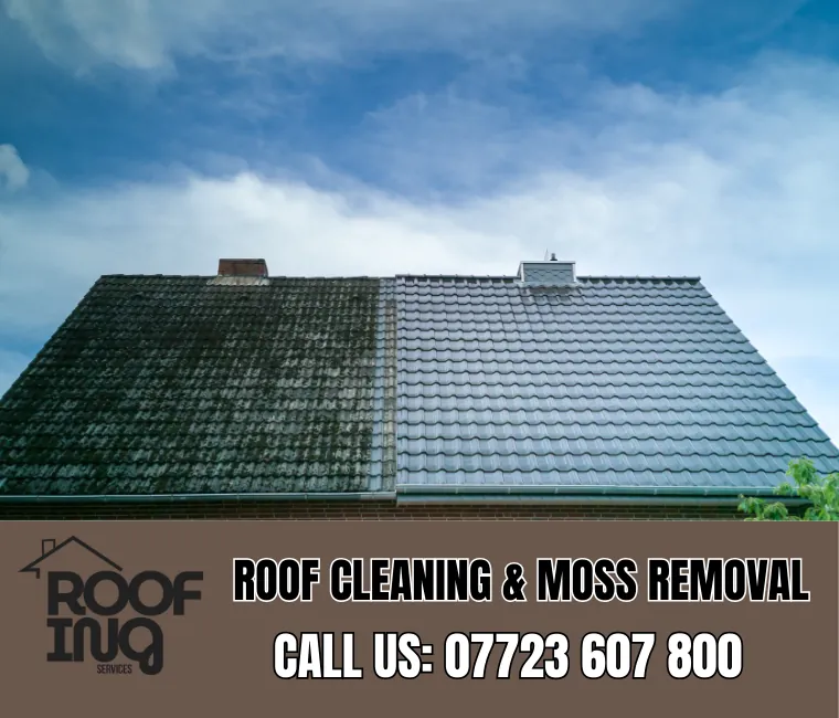 Roof cleaning and moss removal in Treverbyn
