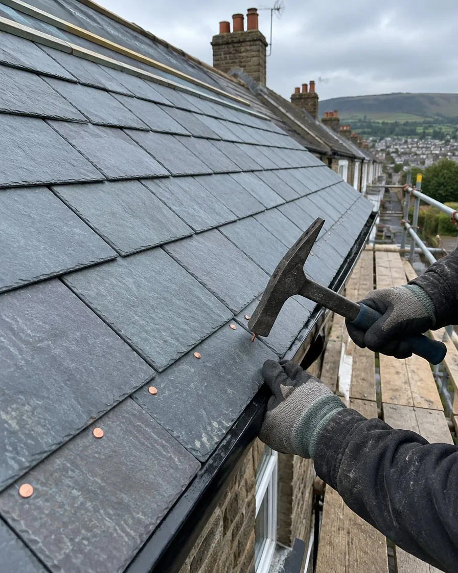 Slate roofing in Treverbyn